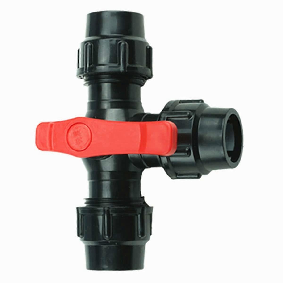 Durable PVC Three Way Ball Valve T Type 25mm LeakProof Seal for Industrial Pipeline Systems