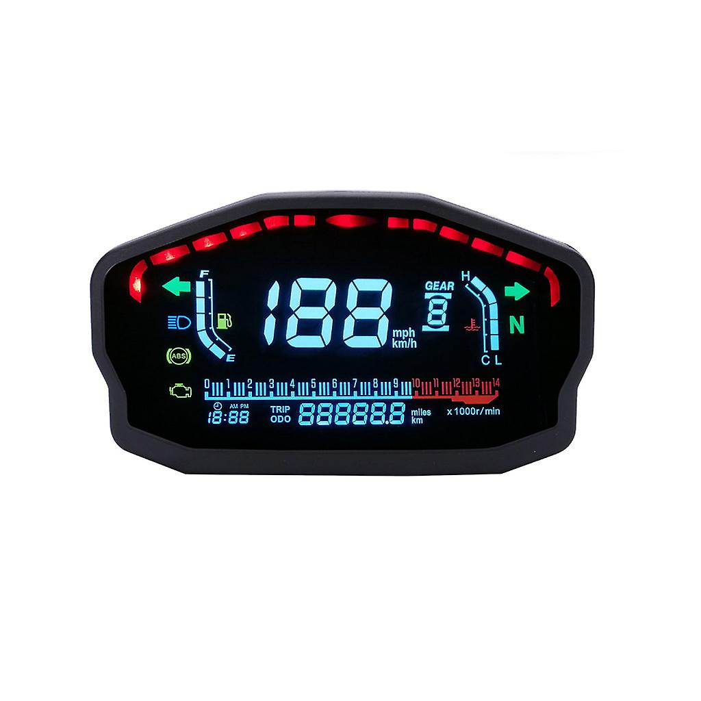 Digtal Display Wasserthermometer Tachometer Universal Motorrad Instrument