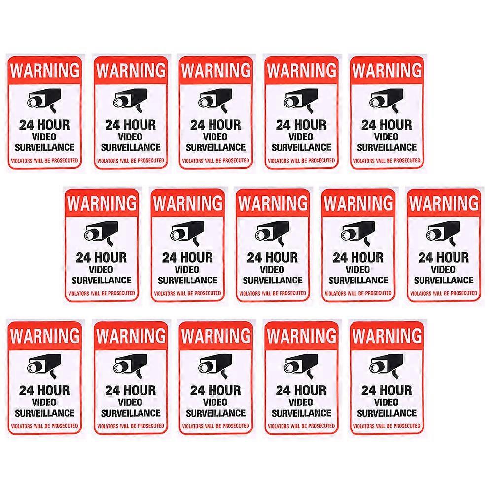 Warning Sign Video Warming Stickers Adhesive for Reminding Use 200Pcs