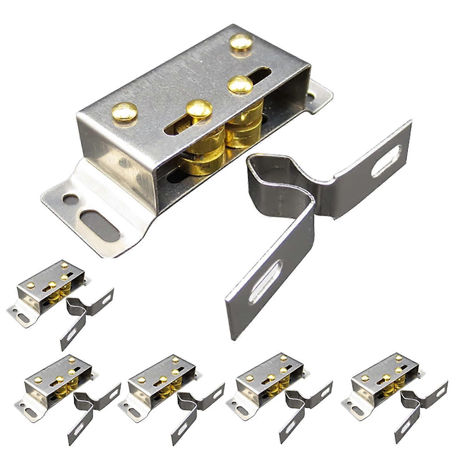 Cabinet Door Catch Double Roller Magnetic Latch Rust Resistant Quiet Glide for Cupboard Drawer