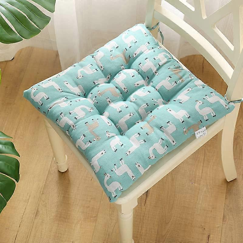 Chair Seat Cushion 18x18 Soft Cotton Linen Bohemian Style Square Pad for Dining and Patio