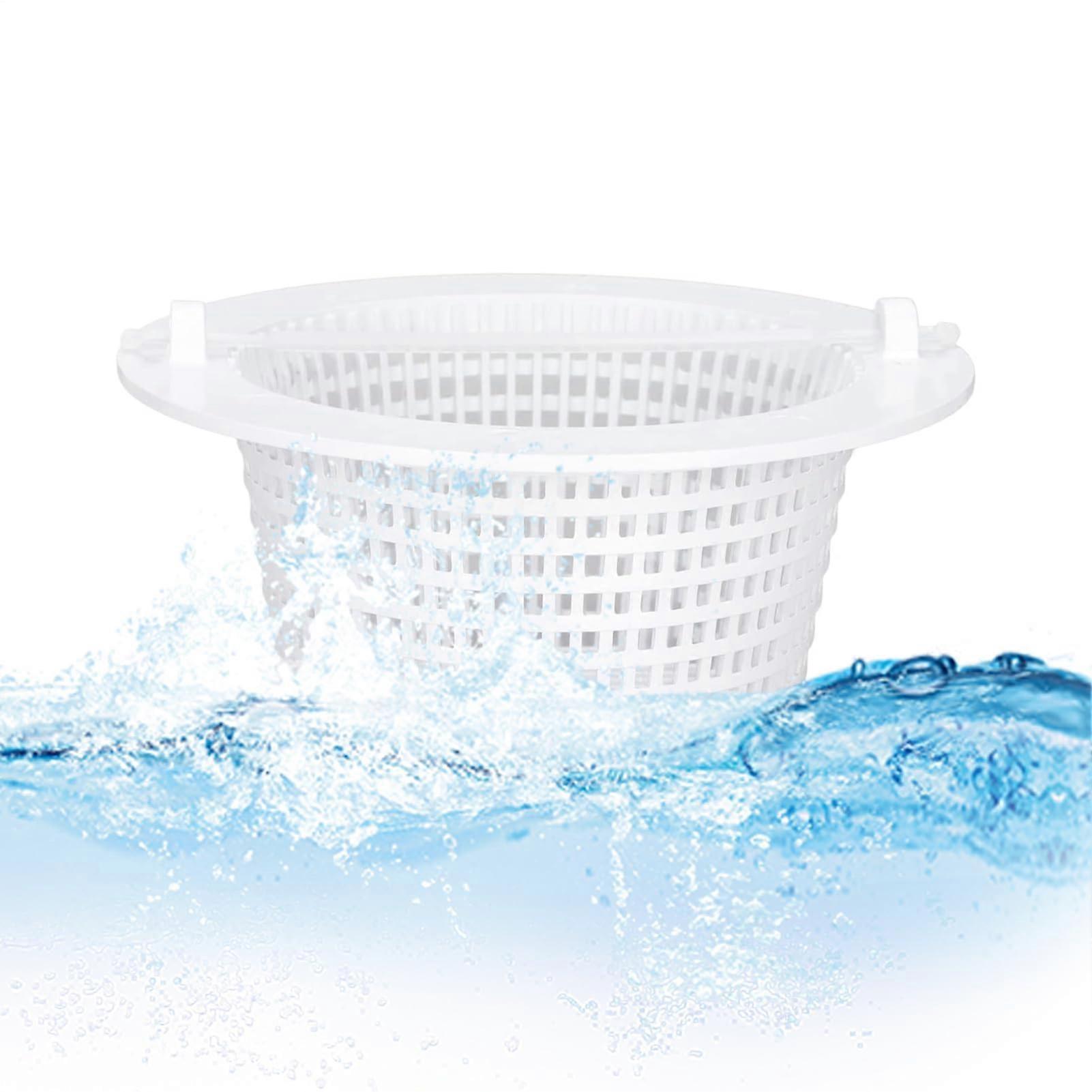 Pool Skimmer Basket with Handle, HeavyDuty Swimming Pool Strainer for Efficient Debris Removal