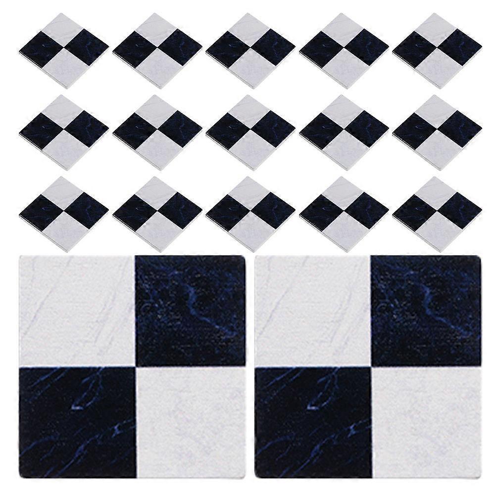 Multi Wood Checkerboard Sheet Dollhouse Flooring for Decoration 45Pcs Kit