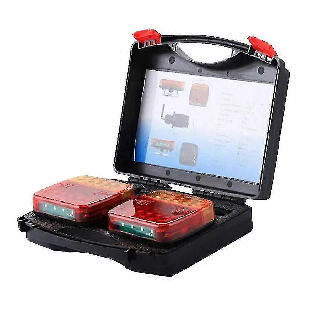 Wireless Trailer Lights Kit, LED Rear Tail Lights Dynamic Stop Brake 26-27s