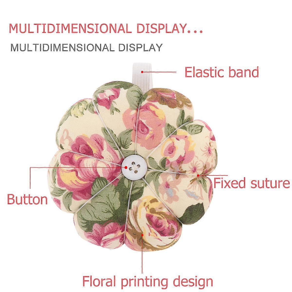 Pumpkin Needle Cushion Sewing Accessory Home Use Multicolor Polyester 2Pcs