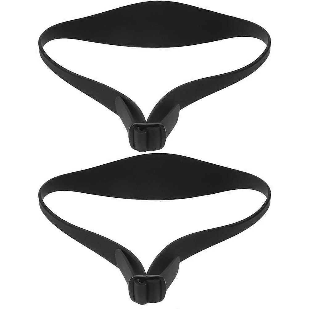 Silicone Hair Cutting Guide for Neckline Shaving 2Pcs Adjustable Black Tool