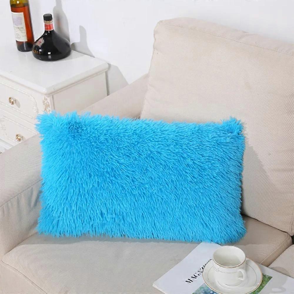 Nordic Pillowcase Soft Rectangular Shape Crystal Pillow Solid Color Mink Pillow Bedroom Use