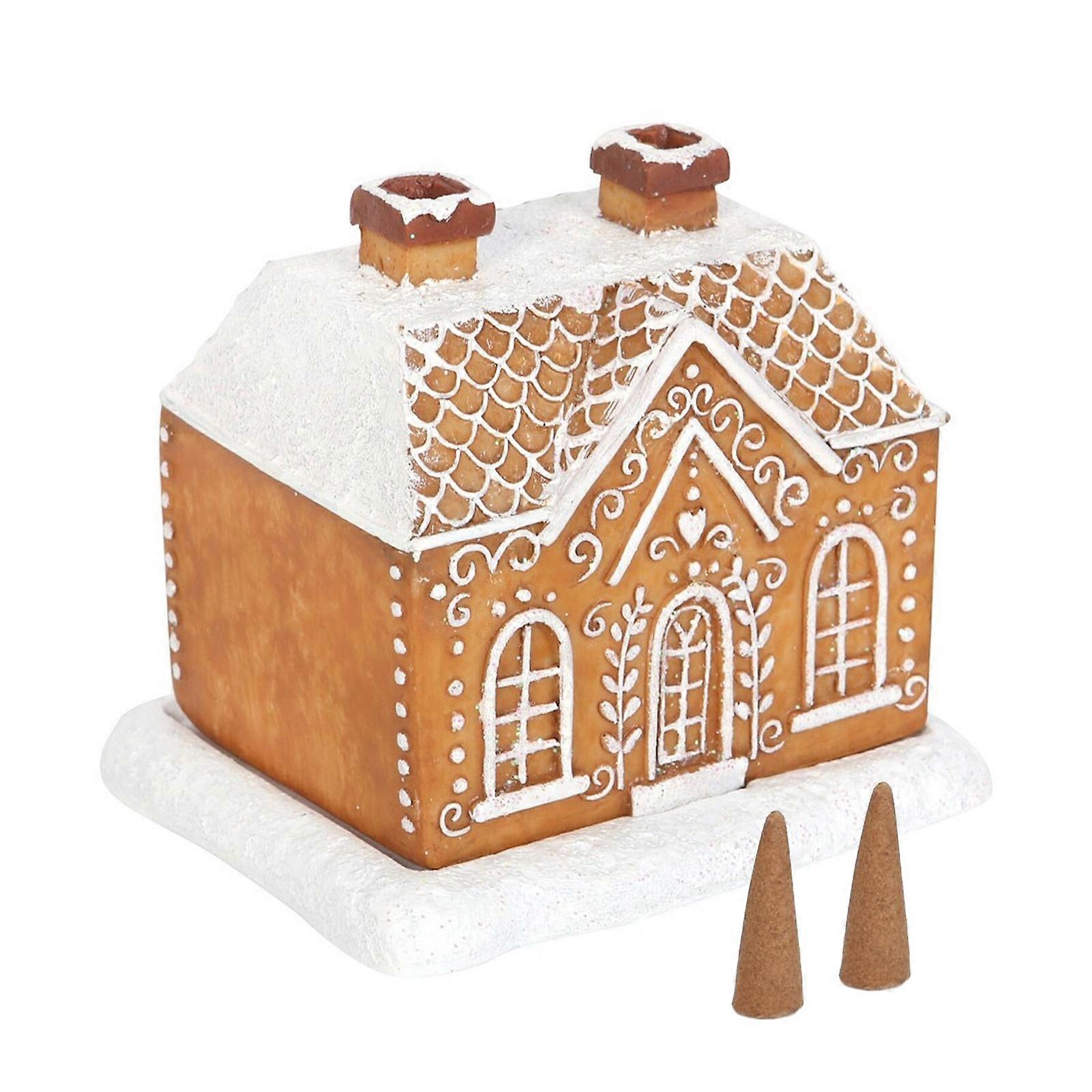 Log Cabin Incense Cone Holder with Removable Base Design