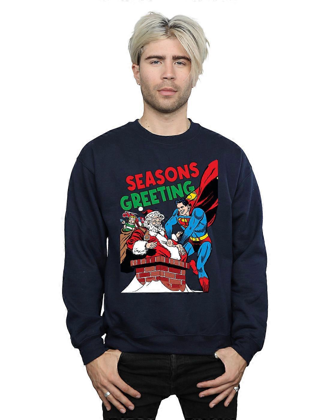 DC Comics Superman Santa Comic tröja för män