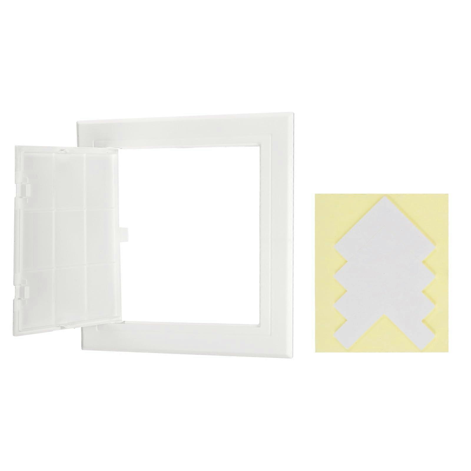 Access Panel for Drywall 7x7 Inch White ABS Wall Hole Cover Door, Easy Installation Paintable Surface