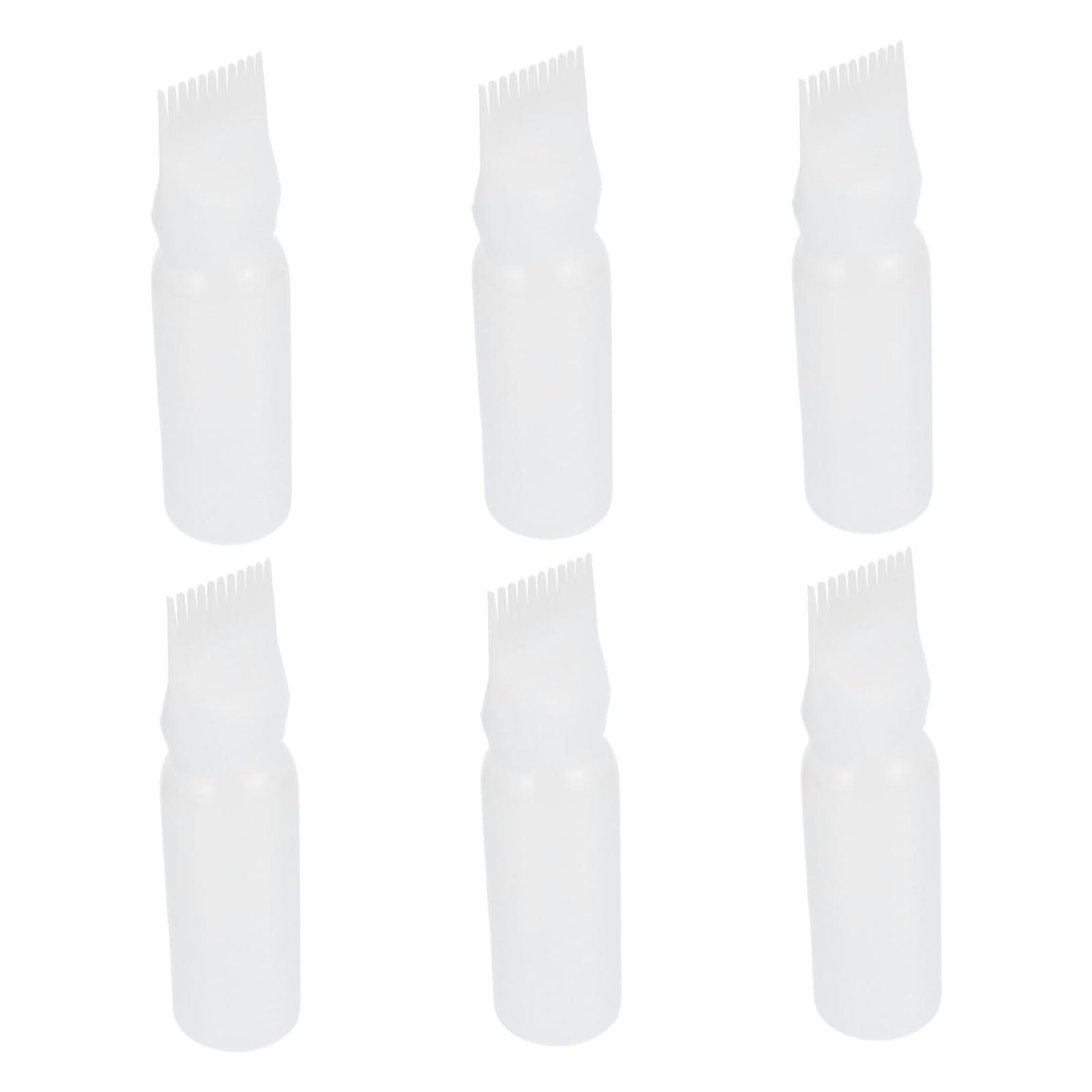 Hair Dye Applicator Bottle Set with Comb Tip for Precise Root Application, 6pcs Salon Quality