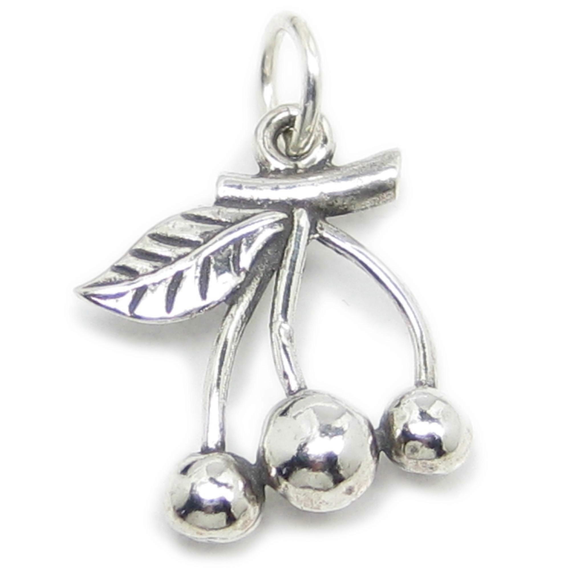 Cherries sterling silver charm .925 x 1 Cherry charms