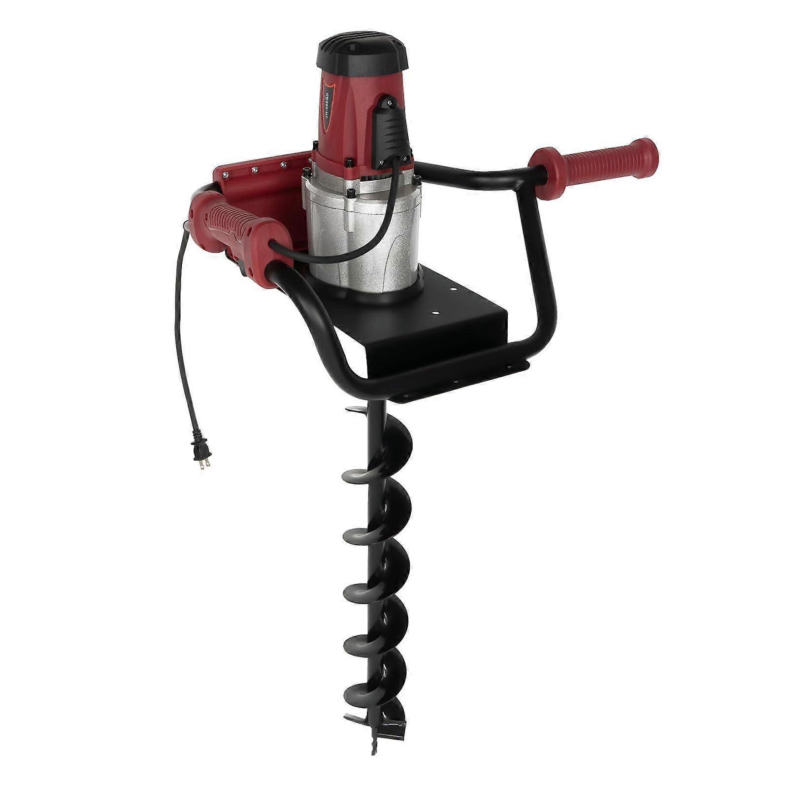 Electric Post Hole Digger with 1.6HP Motor, Adjustable Speed, 2 Bits for Fence and Tree Planting