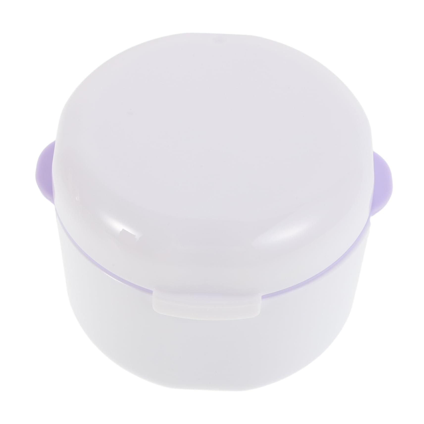 Retainer Case with Protective Hard Shell, Compact Denture Storage Box for Travel and Home Use
