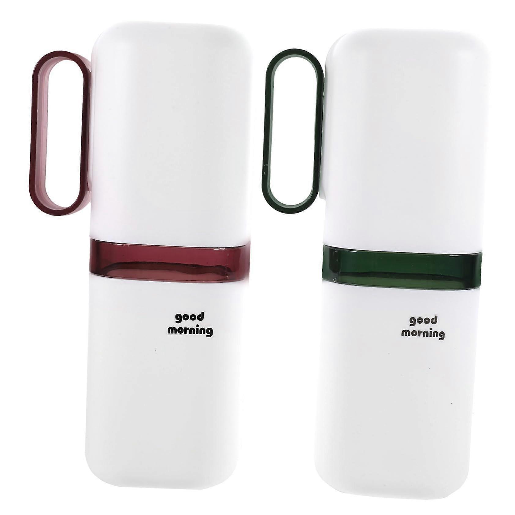 2Pcs Travel Toothbrush Holder with Secure Dust Protection, Lightweight for Camping