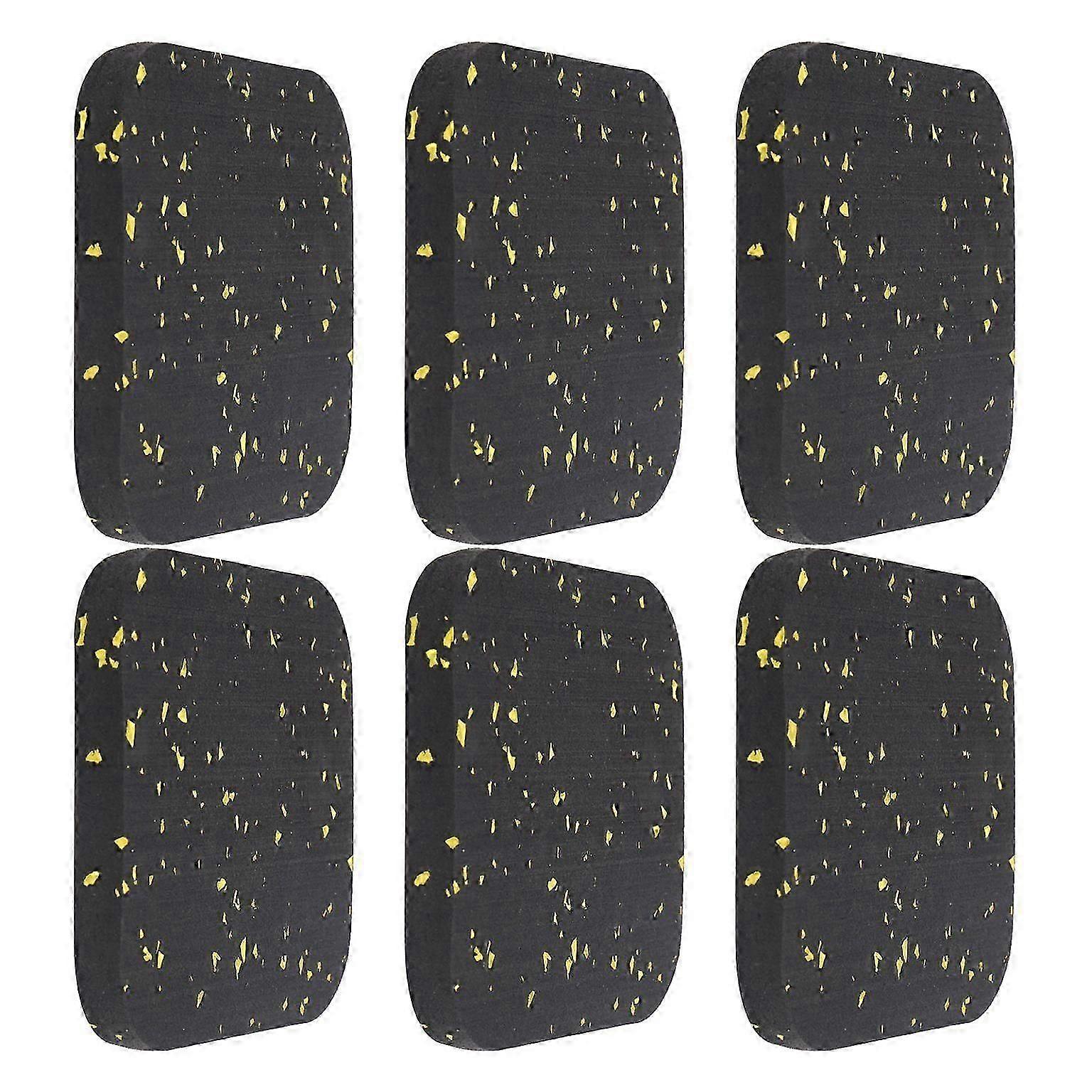 6PCS Rubber Treadmill Mats - Sound Insulation and Cushioning for Exercise