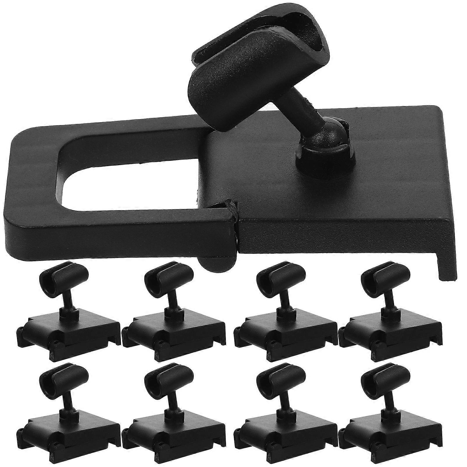 Mobile Microphone Mount Clamp for Secure Desk Use 10Pcs Black ABS