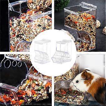 Alimentador automático de acrílico para hamster, 2 unidades.