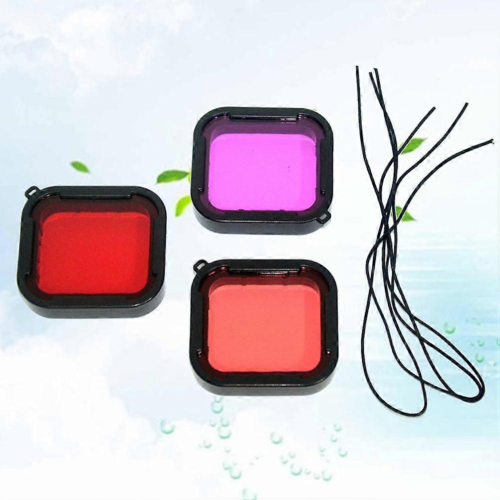 Waterproof Protective Filter Lens Cover for 5 Camera Diving Protective Filter 3Pcs