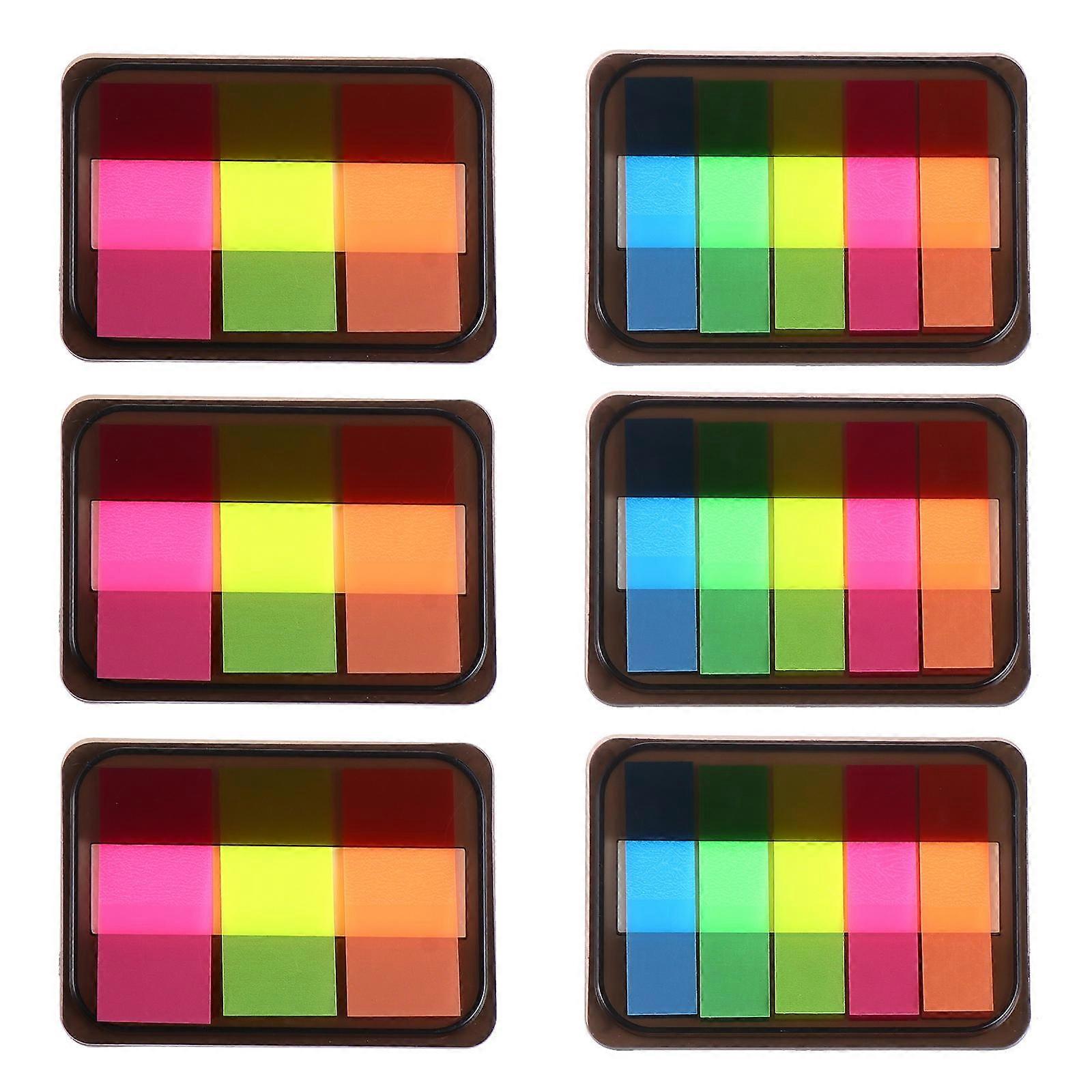 Sticky Label Student Index Tabs Self-Adhesive Schedule Planner 6Pcs