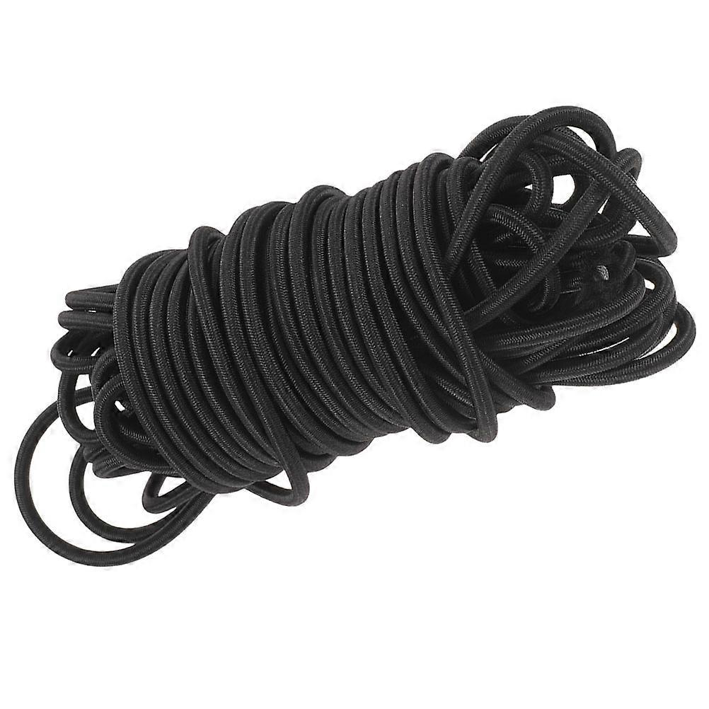 Round Elastic Bungee Cord for DIY Use 1 Roll Black Shoelaces Material