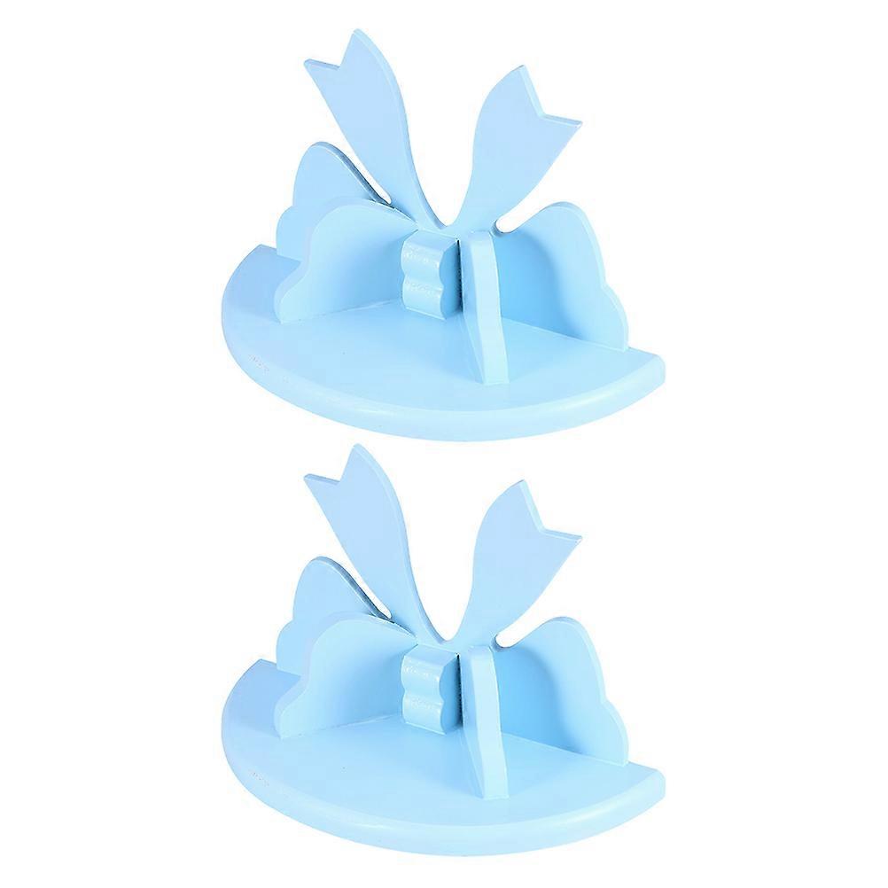 Isolating Shelf Wooden Knot Semicircle Wall Mounted Storage Holder 2Pcs