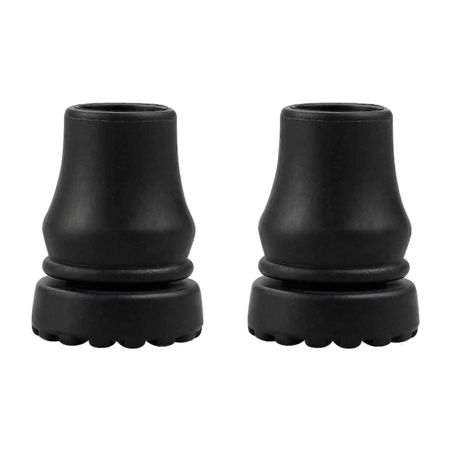 2PCS 19mm NonSlip Walking Stick Tips Black Rubber Replacement Cane Tips for Enhanced Stability