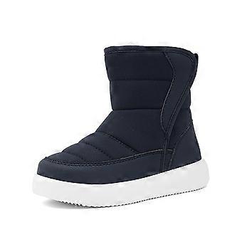 Bottes de neige pour enfants, garçons et filles, bottes montantes chaudes et patchwork pour tout-petits, avec élastique au niveau du cou-de-pied, chaussures confortables d'automne et d'hiver