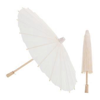 2pcs Paper Umbrella Paper Parasol Holiday DIY Blank Umbrella Photography Prop for Wedding Bridal Party