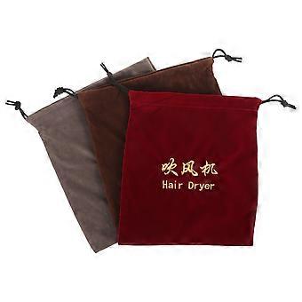 Bolsas de tela para secador de pelo, ideales para guardar y usar. Paquete de 3 bolsas organizadoras con cordón.