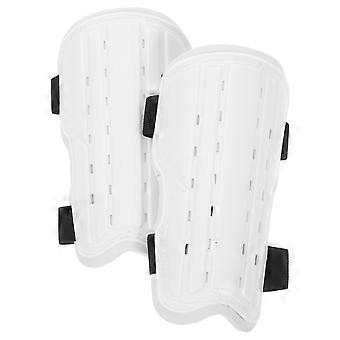 Soccer Protection Shin Guards with Adjustable Straps for Teens 1Pair White