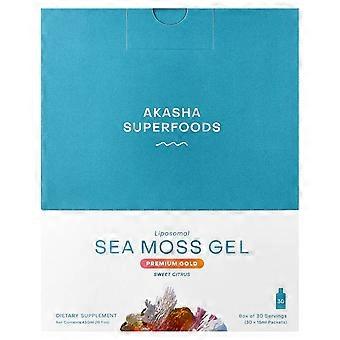 Akasha Superfoods, Liposomal Sea Moss Gel, Sweet Citrus, 30 Packets, 0.5 fl oz (15 ml) Each