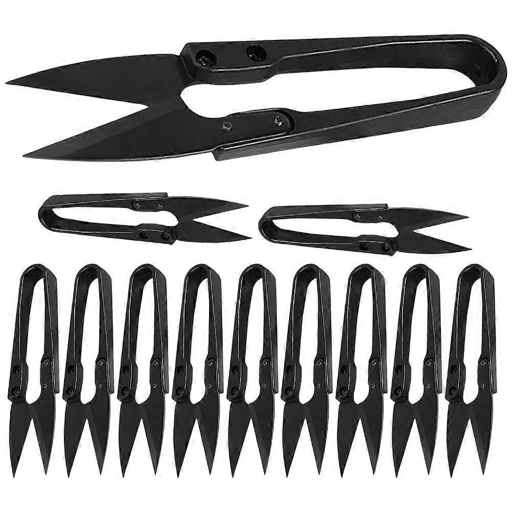12pcs Bonsai Pruning Scissors Floral Scissors Trimming Shears Cutting Cloth Tools Black