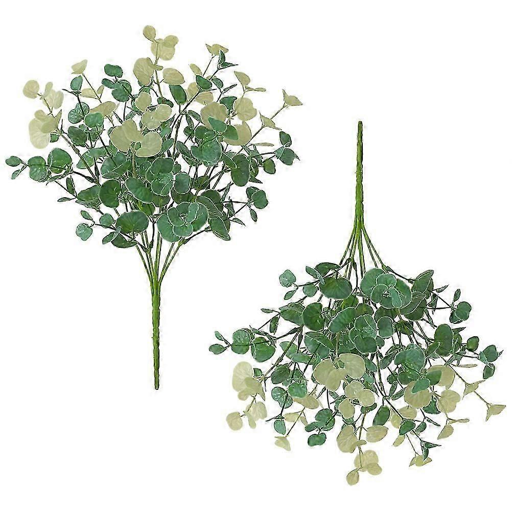 Green Artificial Lysimachia Pick for Home Decor 2Pcs Set