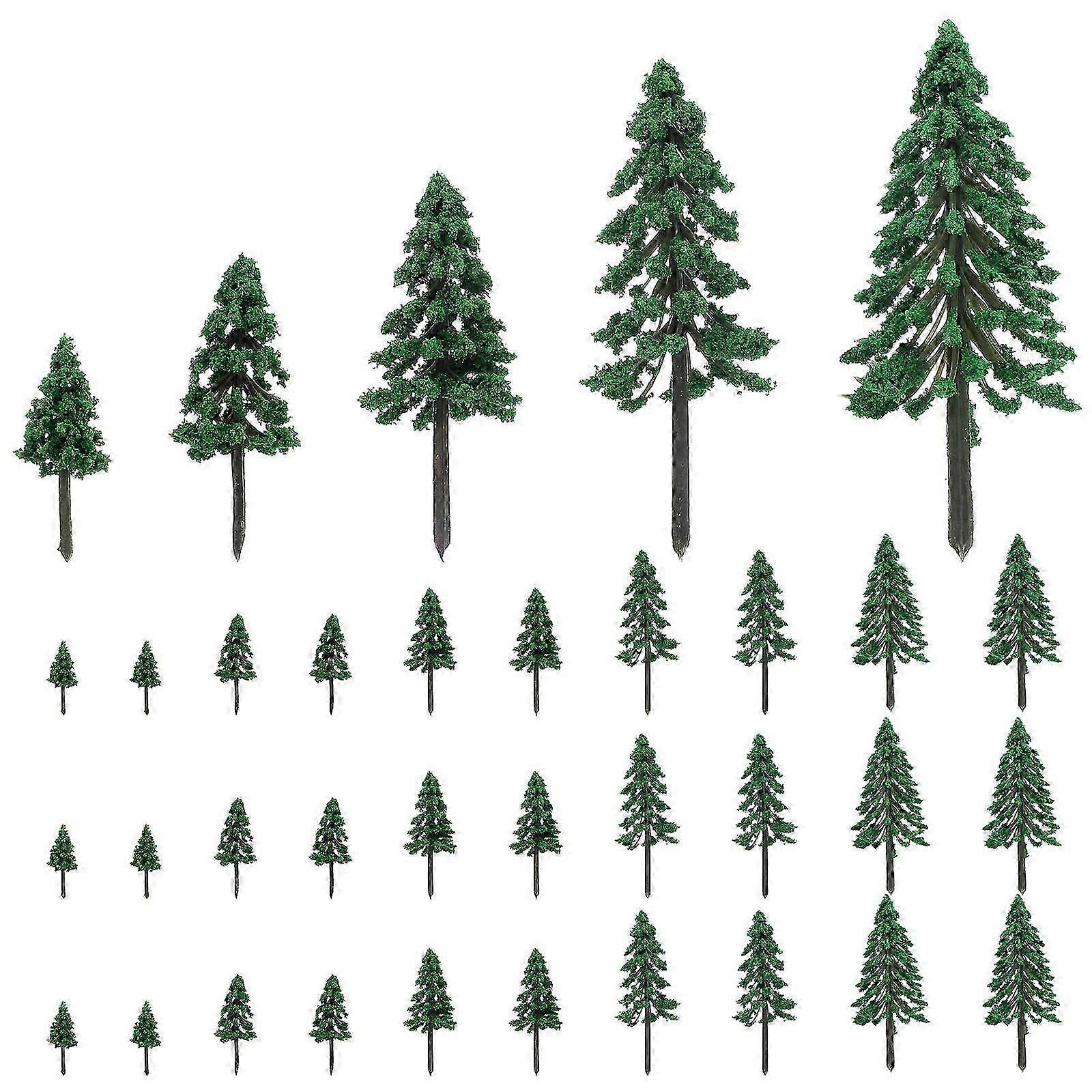 Model Trees Green Miniature Model Tree for Decor 100Pcs Pine Tree Models