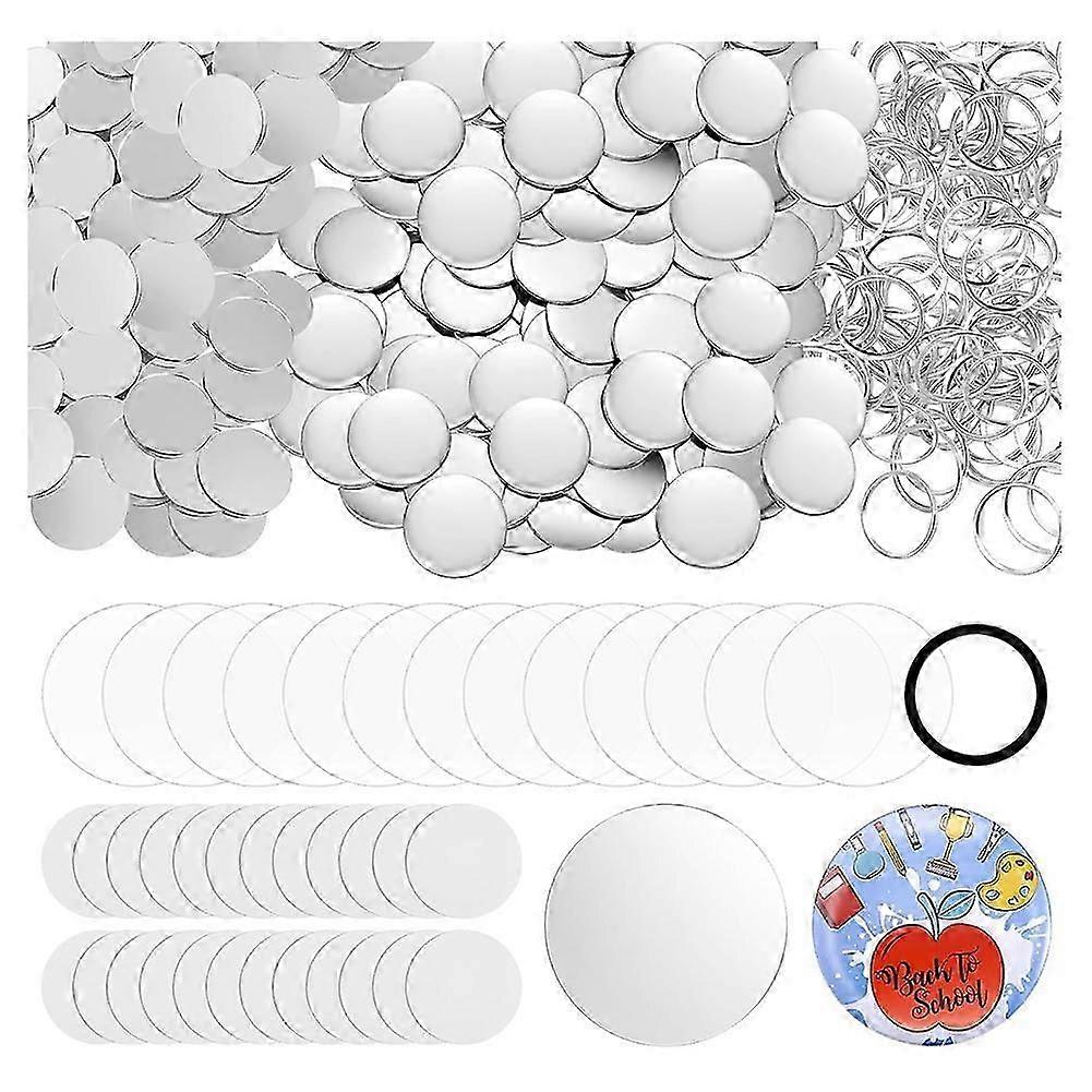 3 Inch/75mm Button Making Mirror Supplies | Blank Round Button Making Materials