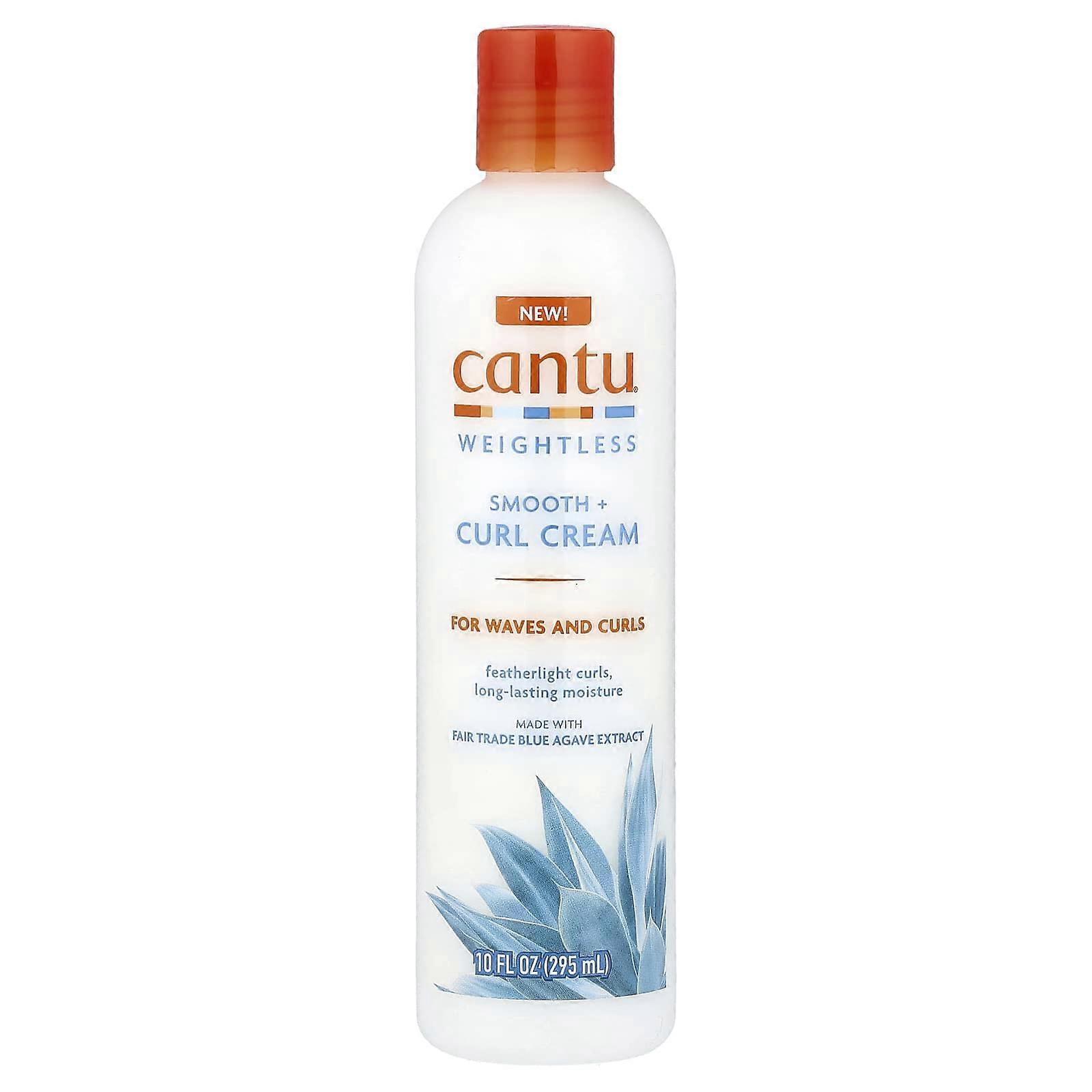 Cantu, Weightless, Smooth + Curl Cream, For Waves and Curls, 10 fl oz (295 ml), 3-Pack