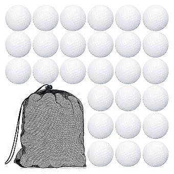 100 Bolas de Golfe para Treino, Bolas de Golfe Ocas com Sacos de Armazenamento em Malha com Cordão para SH