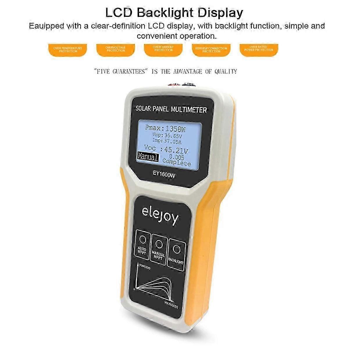 Photovoltaic Panel Multimeter Solar Panel MPPT Tester Voltage Current Power Test Meter Multi Meter