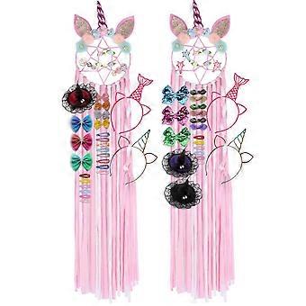 2 pcs cheveux arc support organisateur stockage licorne pince à cheveux cintre pour fille femmes