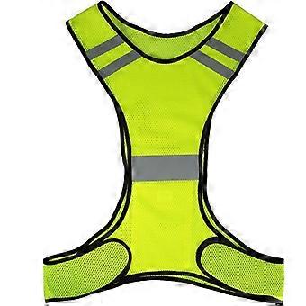 Hochsichtbare, reflektierende Sicherheitsweste – Leichtes, atmungsaktives Mesh-Gewebe zum Laufen, Spazierengehen, Radfahren und Joggen, Gelb