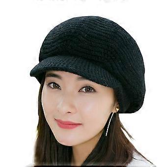 Winter gebreide muts warme wollen muts mutsen Caps voor vrouwen gebreide baseball cap (kaki)