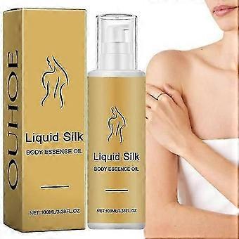 Huile de sérum liquide pour le corps Silk, Huile lissante multi-action Liquid Silk, Huile hydratante liquide pour les cheveux et le corps Silk