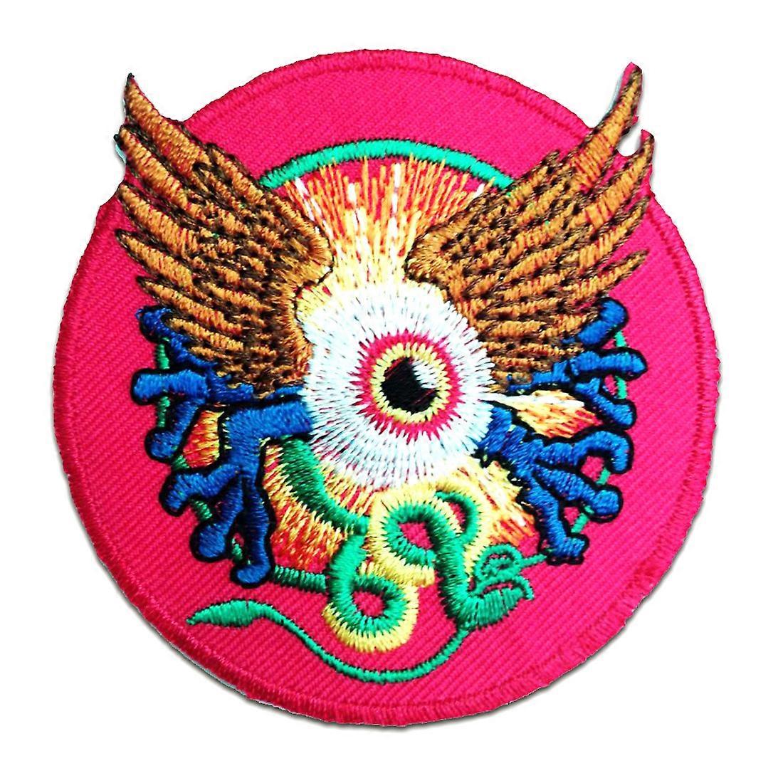 Patch - Olhos Hindus com Asas Espiritual - rosa - Ø7,2 - Patch