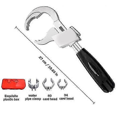 Multifunction Adjustable Double-ended Wrench Water Pipe Hand Tool+ Box