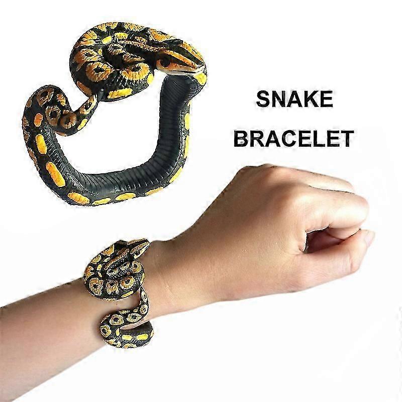 Simulation Snake Toy Bracelet - Python Snake-Shaped, Adjustable Size, Realistic Prank Accessory