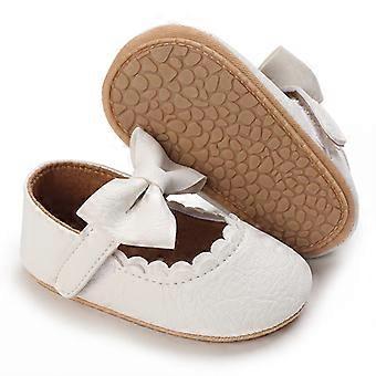 Baby Casual Shoes Infant Toddler Bowknot Non-slip Rubber Soft-Sole Flat PU First Walker born Bow Decor