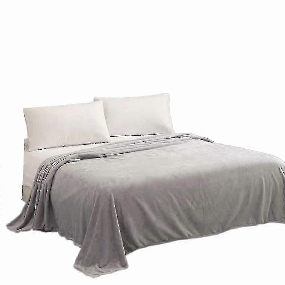 Super Soft Warm Solid Warm Micro Plush Fleece Blanket Throw Rug Sofa Bedding