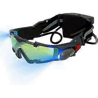 Nachtsichtbrille für Kinder, verstellbare LED-Nachtsichtbrille mit einziehbarer grüner Linse, Spionage-Nachtsichtbrille