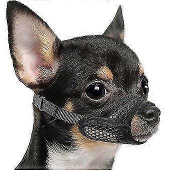 Mesh Muzzle for Short Snout Dogs - Anti-Bite for Small & Medium Breeds Like Chihuahua, Pomeranian & Brachycephalic Dogs